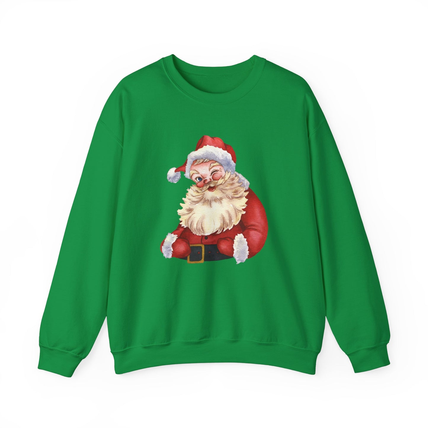 Unisex Heavy Blend Crewneck Sweatshirt Winking Santa 🎅✨❤️