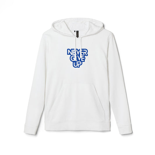 Never Give Up Adidas Unisex Cozy Fleece Hoodie