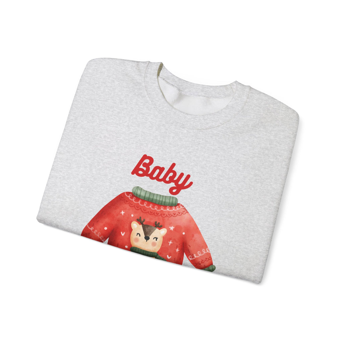 Unisex Heavy Blend Crewneck Sweatshirt Baby It's Cold Outside Reindeer 🎄❄️❤️