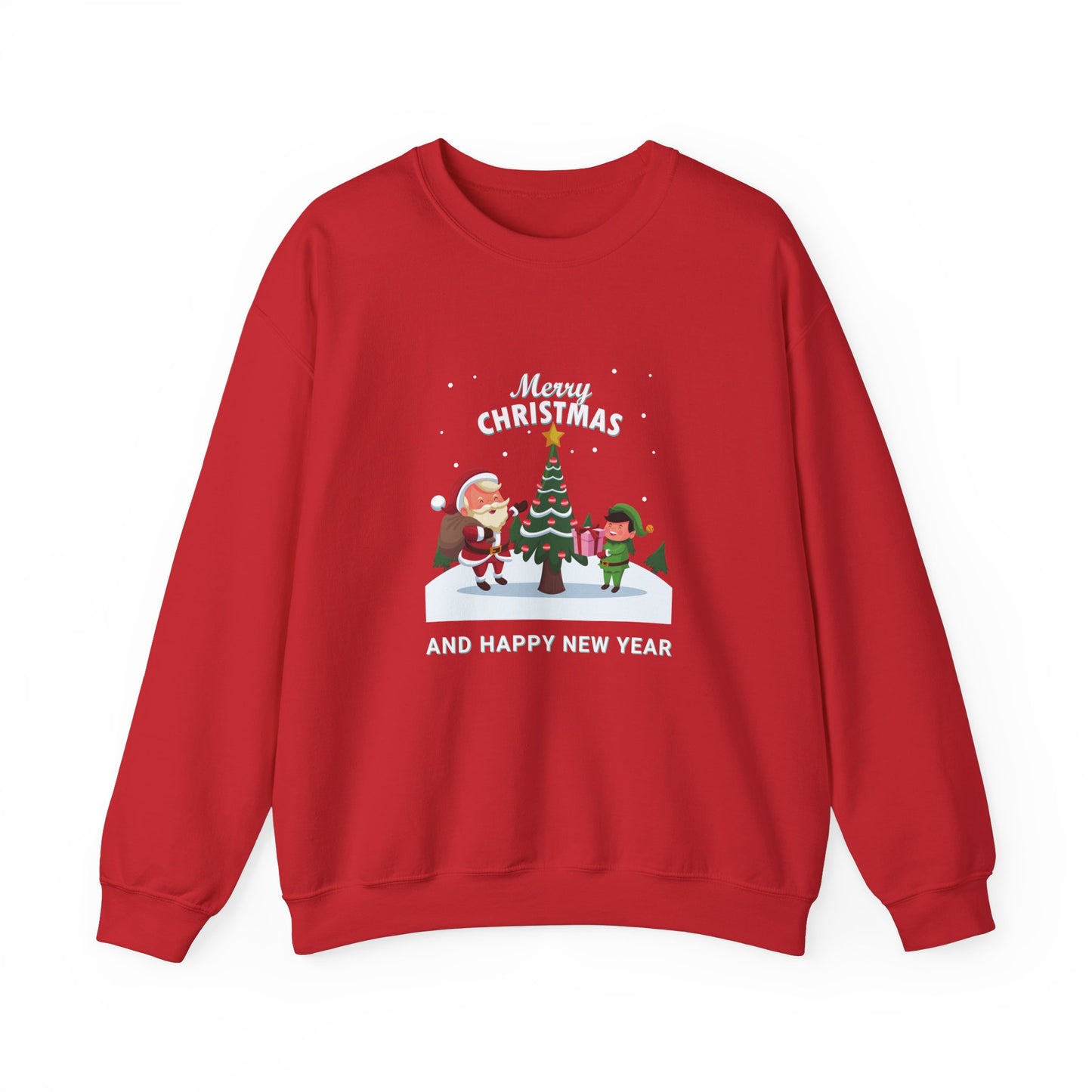 Unisex Heavy Blend Crewneck Sweatshirt Merry Christmas & Happy New Year 🎄🎅✨