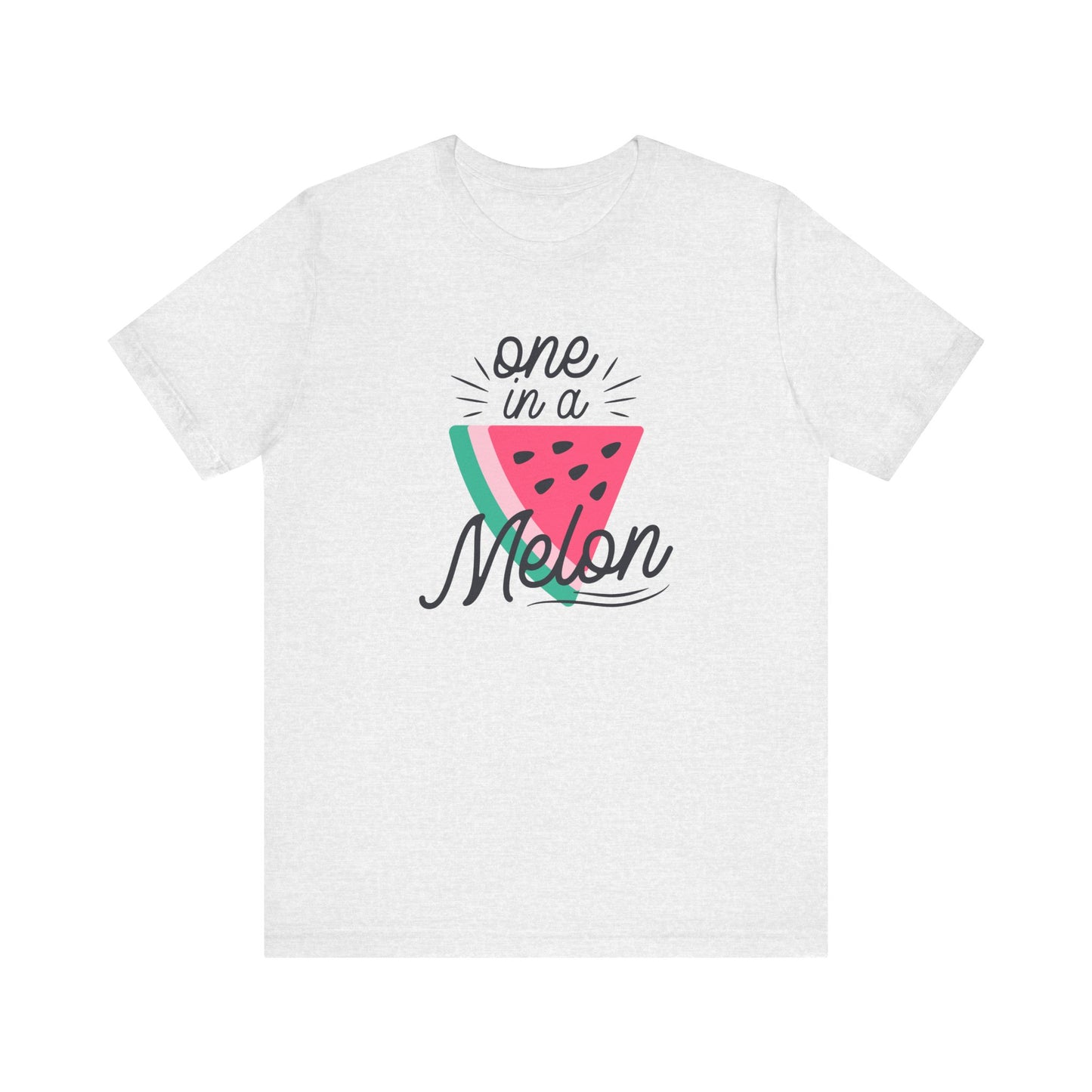 Unisex Jersey Short Sleeve Tee Soft Cotton "One In A Melon" Watermelon Print