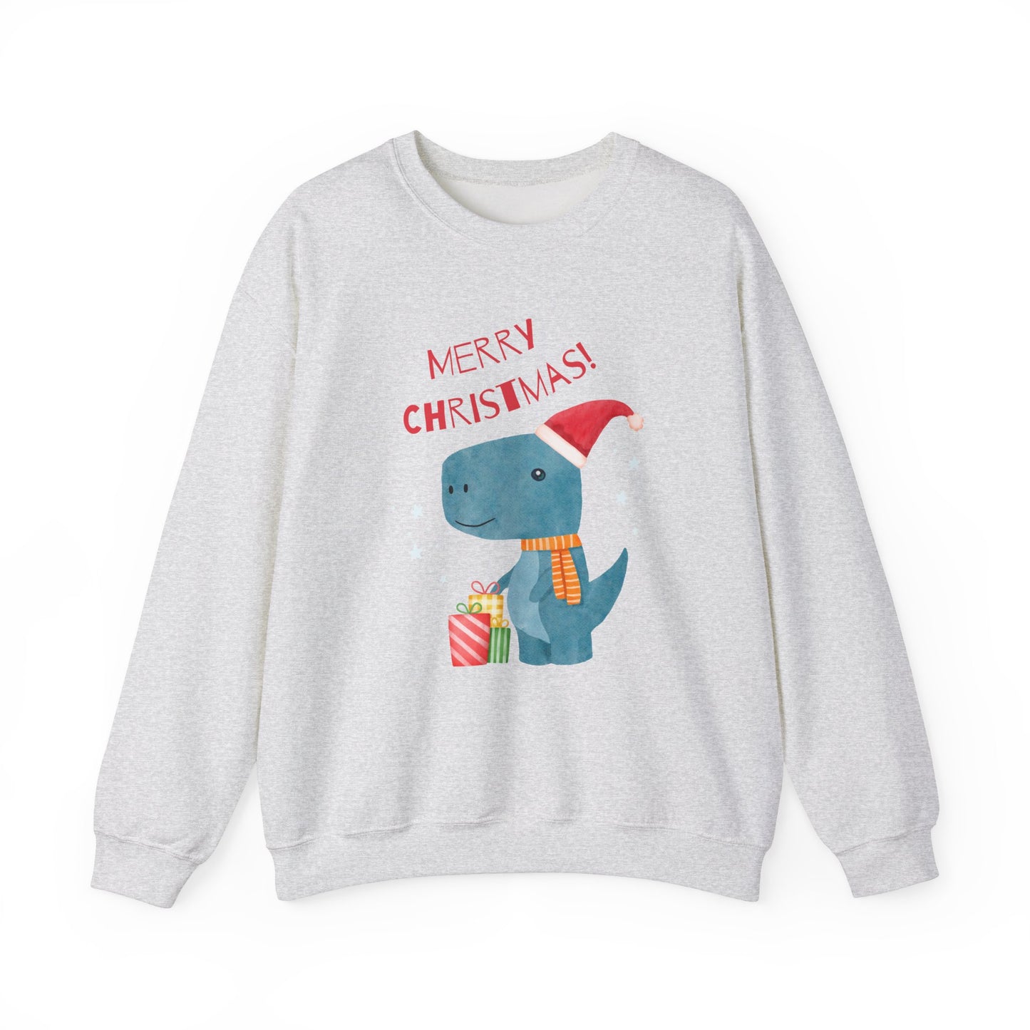Merry Christmas Dino 🎄🦖🎁 Unisex Heavy Blend Crewneck Sweatshirt