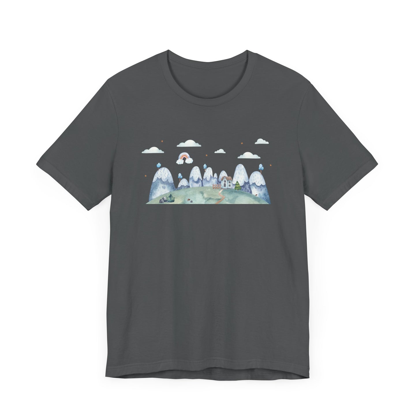 Unisex Jersey Short Sleeve Tee House on a Winter Hill