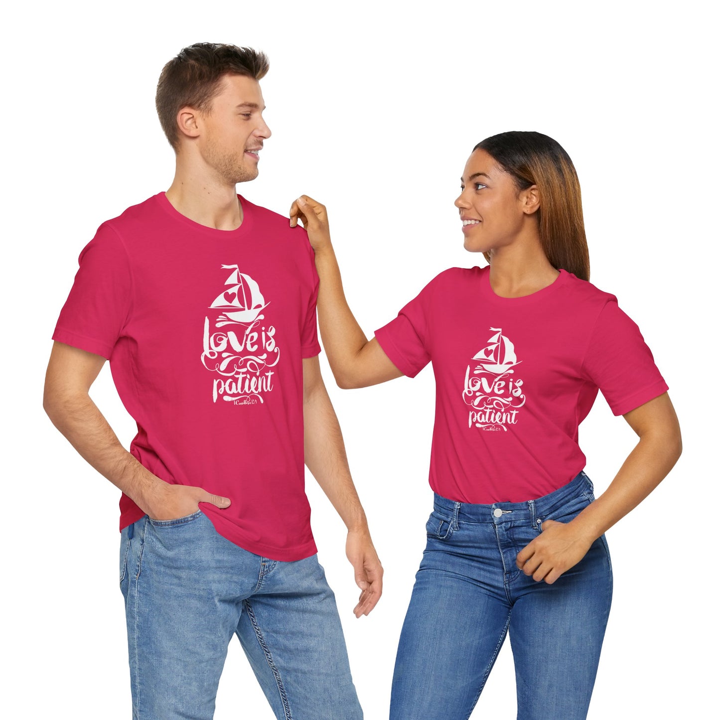 Love Is Patient Corinthians 13:4 Unisex Jersey Short Sleeve Tee