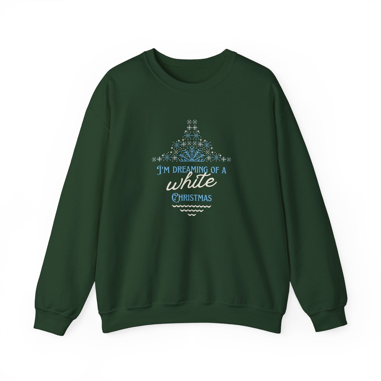 Unisex Heavy Blend Crewneck Sweatshirt I'm Dreaming Of A White Christmas 🍷❄️✨