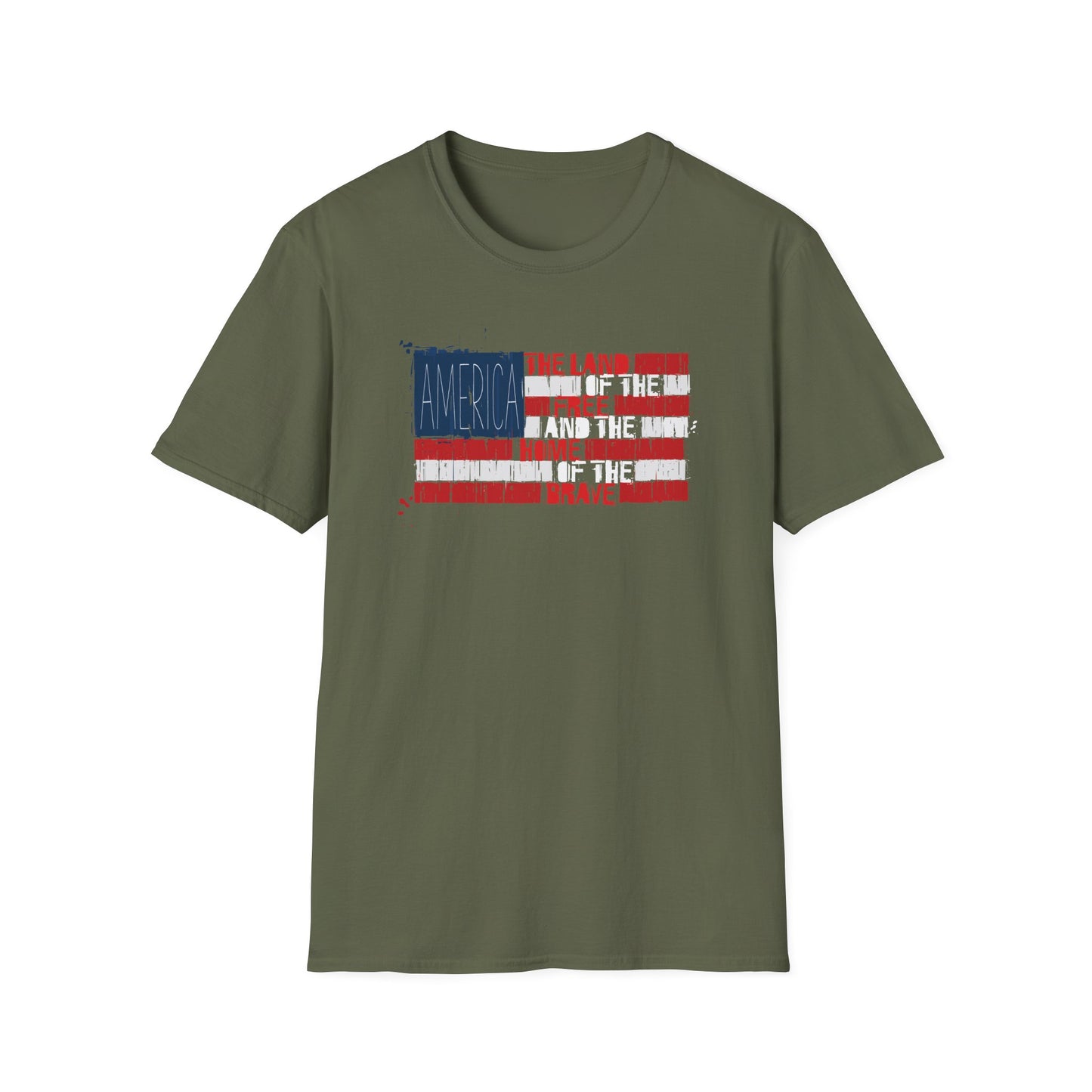 America The Land Of The Free Unisex Softstyle T-Shirt