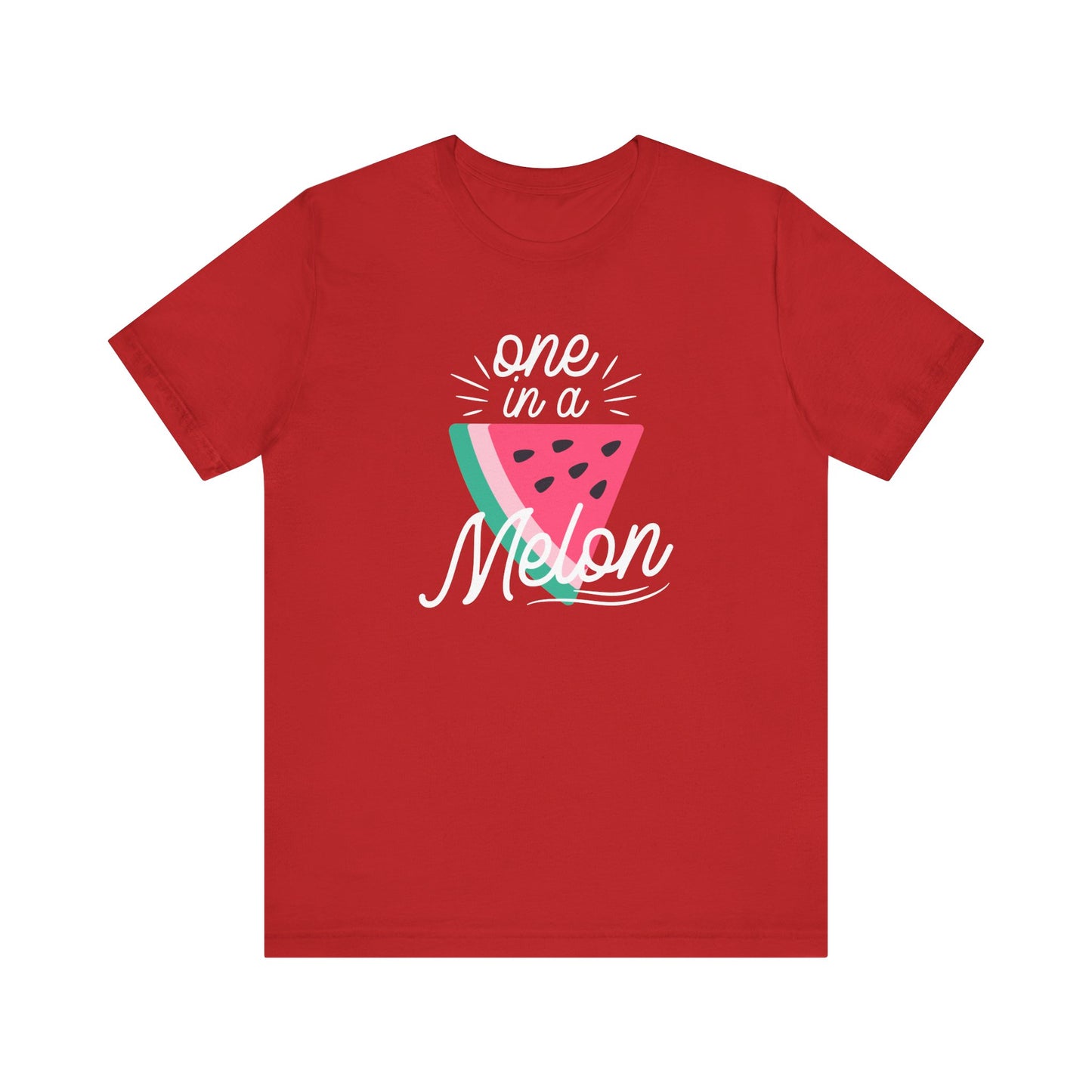 Unisex Jersey Short Sleeve Tee "One In A Melon" Watermelon Print