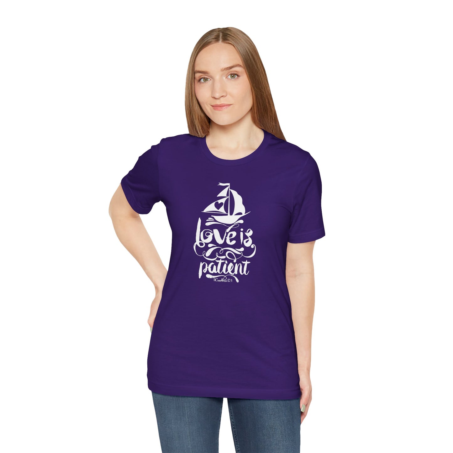 Love Is Patient Corinthians 13:4 Unisex Jersey Short Sleeve Tee