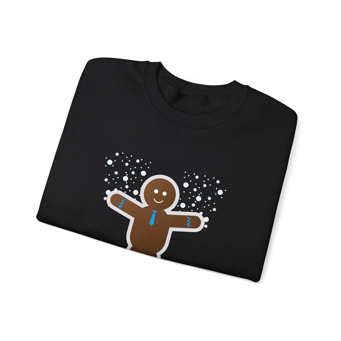 Unisex Heavy Blend Crewneck Sweatshirt Merry Christmas Happy Gingerbread Man 🎄🍪✨