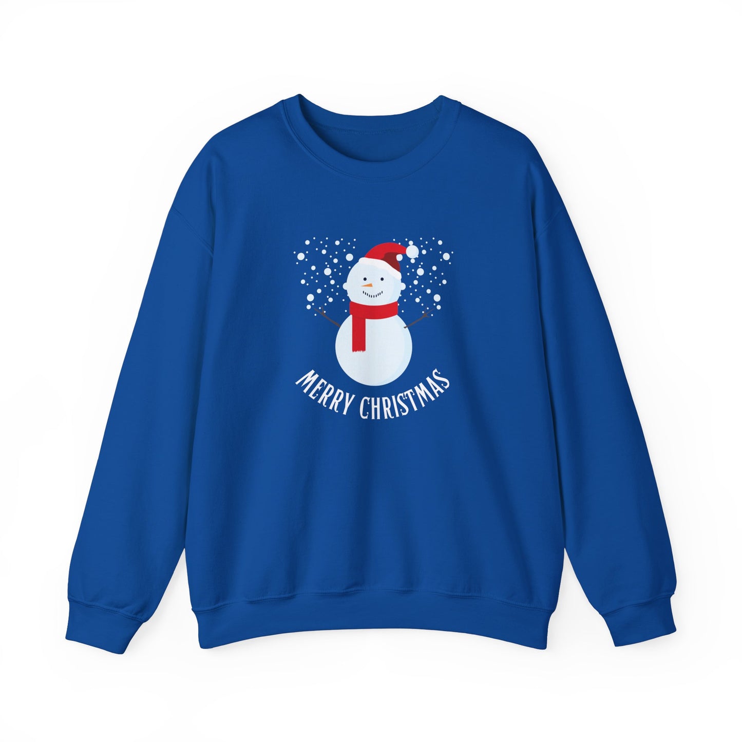 Unisex Heavy Blend Crewneck Sweatshirt Merry Christmas Snowman Design ☃️❄️✨