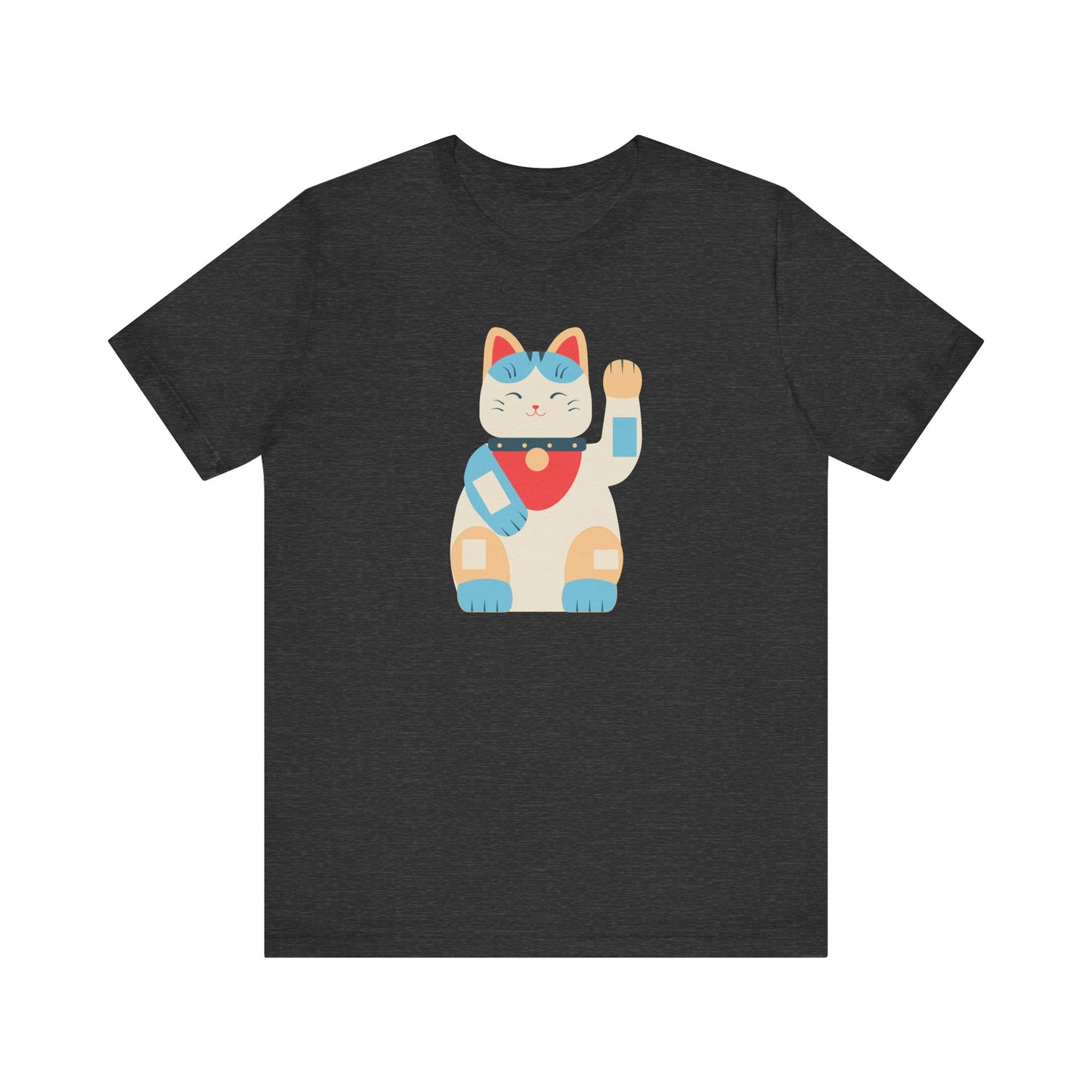 Good Vibes With Maneki-Neko Cat Unisex Jersey Short Sleeve Tee