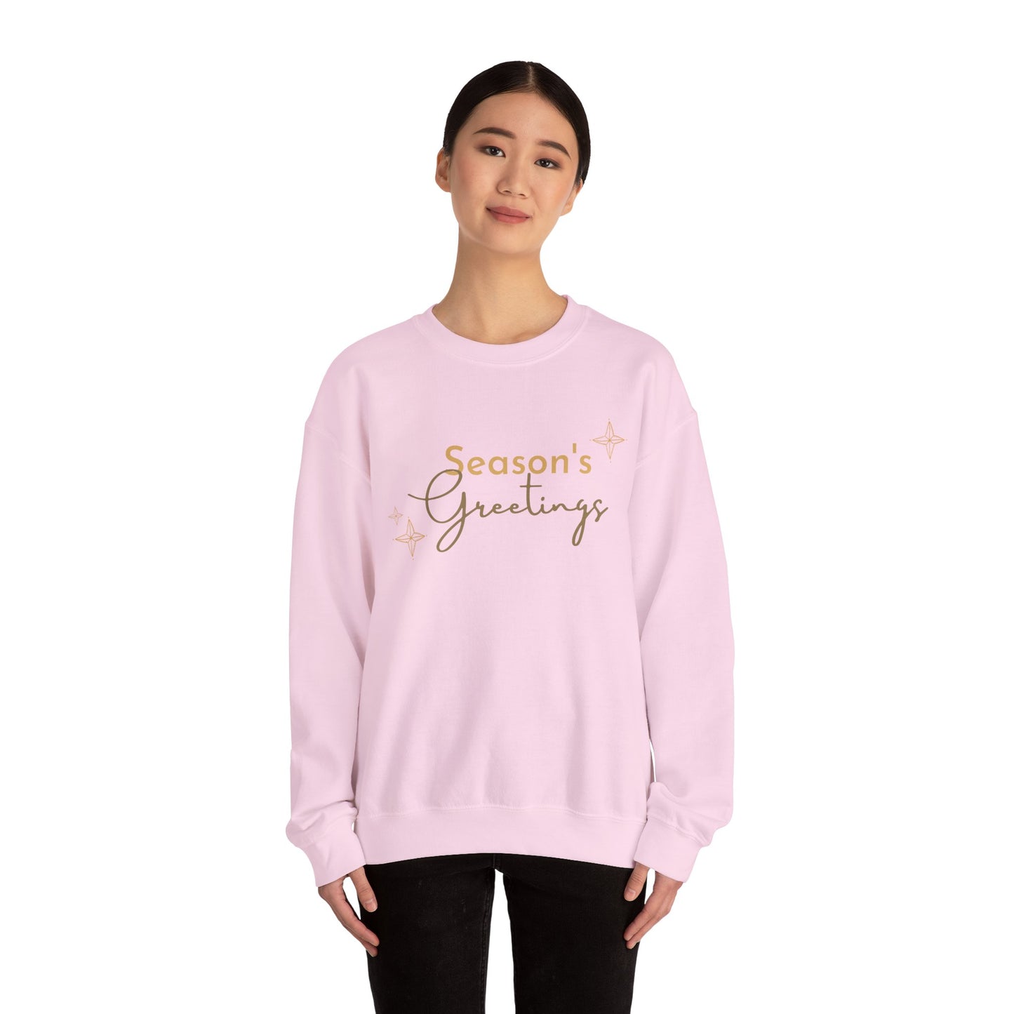 Unisex Heavy Blend Crewneck Sweatshirt Elegant Seasons Greetings ✨🎄