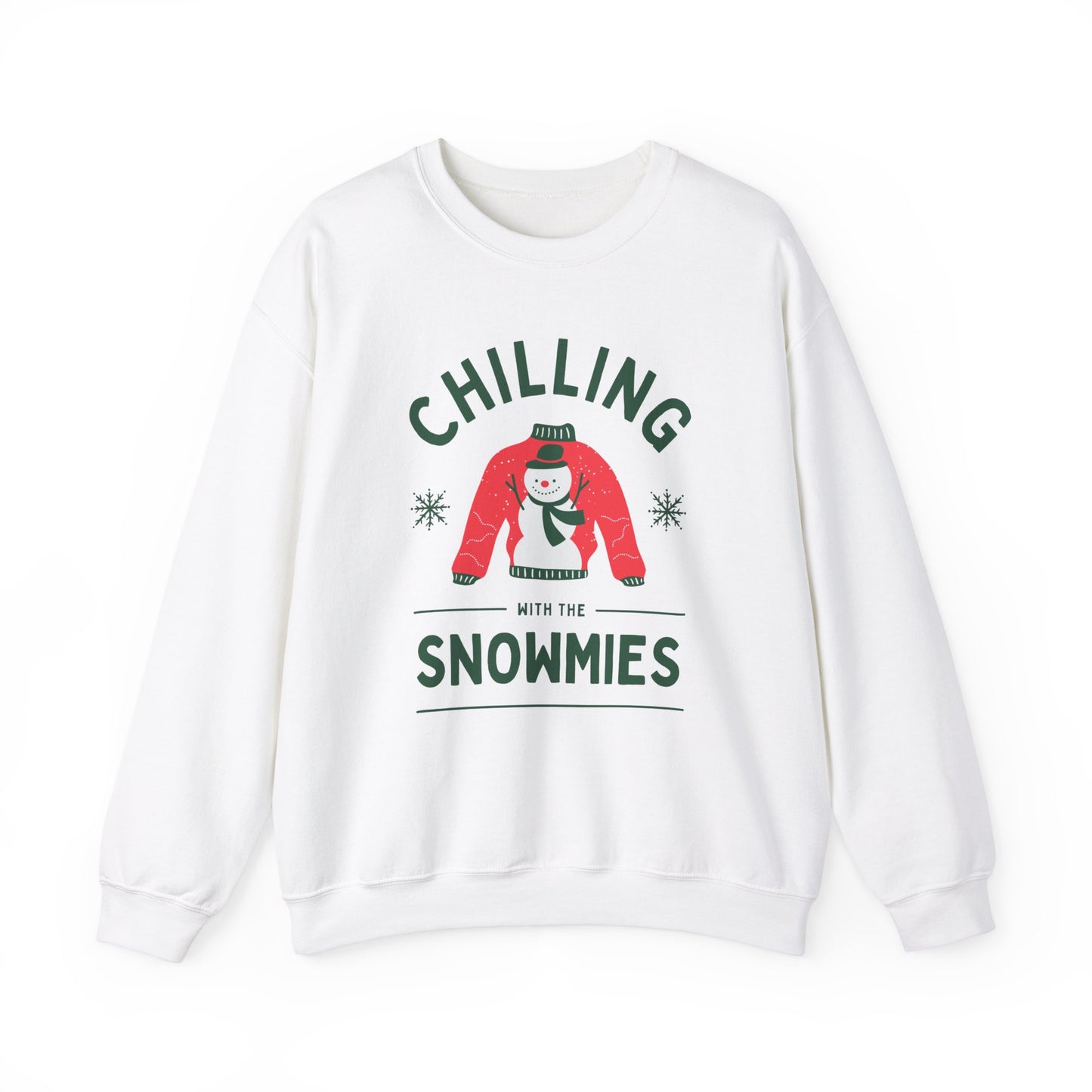 Unisex Heavy Blend Crewneck Sweatshirt Chilling With The Snowmies ☃️❄️✨