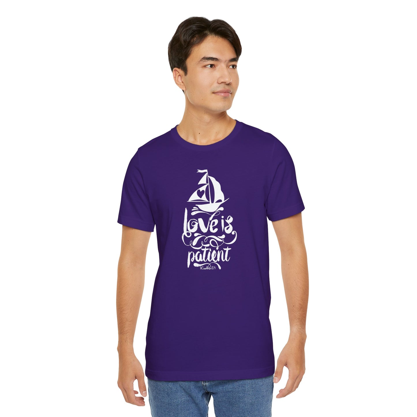Love Is Patient Corinthians 13:4 Unisex Jersey Short Sleeve Tee
