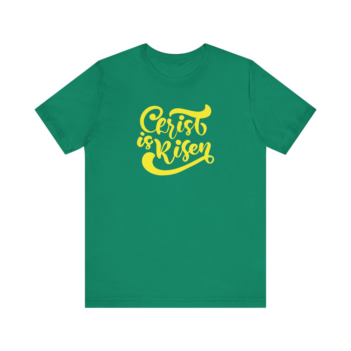 Christ is Risen Yellow Print Unisex Jersey Short Sleeve Tee