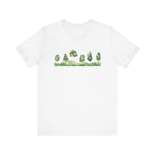 Tree-mendous Green Hills Nature Unisex Jersey Short Sleeve Tee