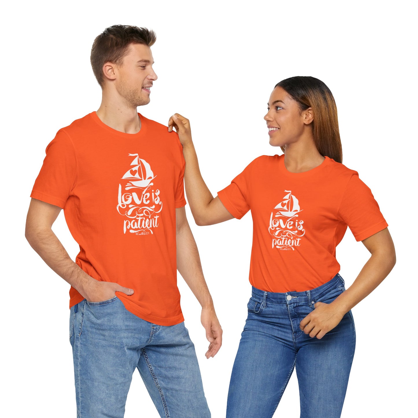 Love Is Patient Corinthians 13:4 Unisex Jersey Short Sleeve Tee