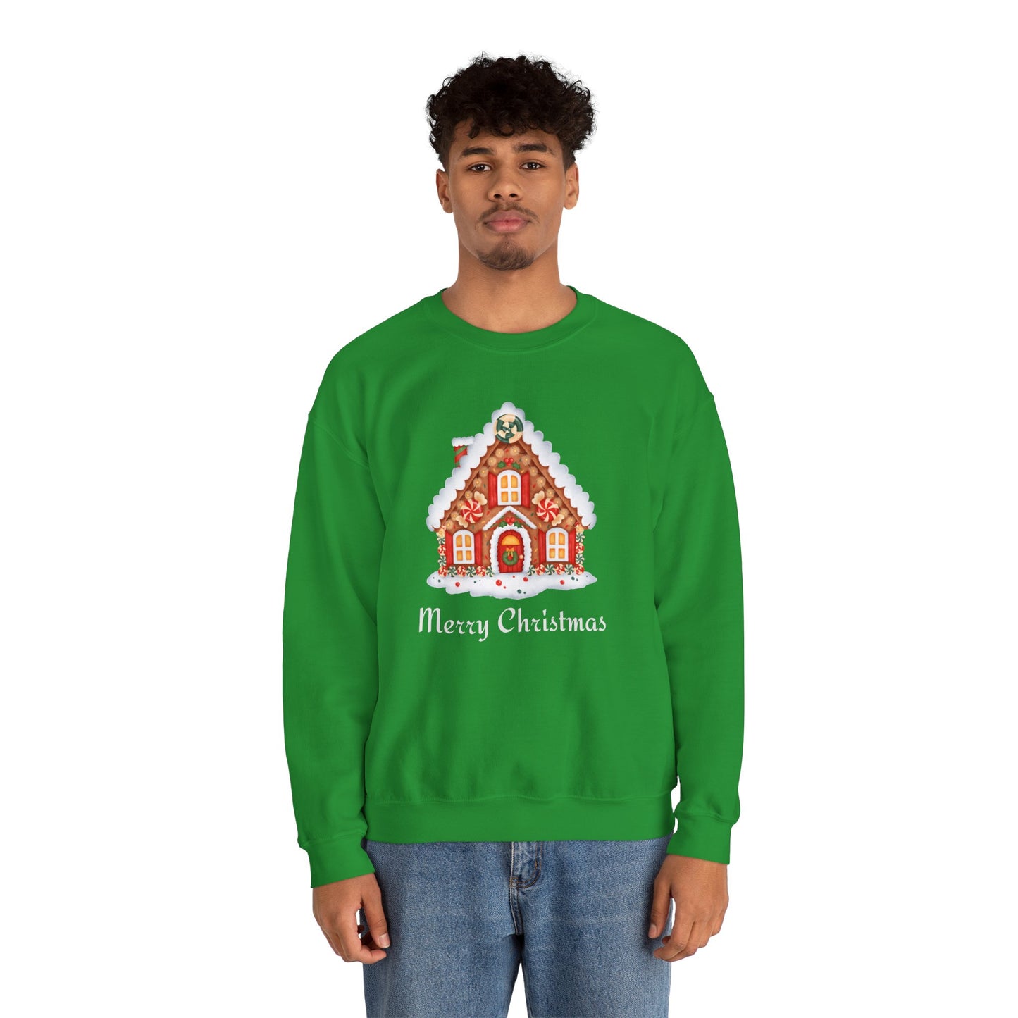 Christmas Gingerbread House 🎄🍬✨ Unisex Heavy Blend Crewneck Sweatshirt