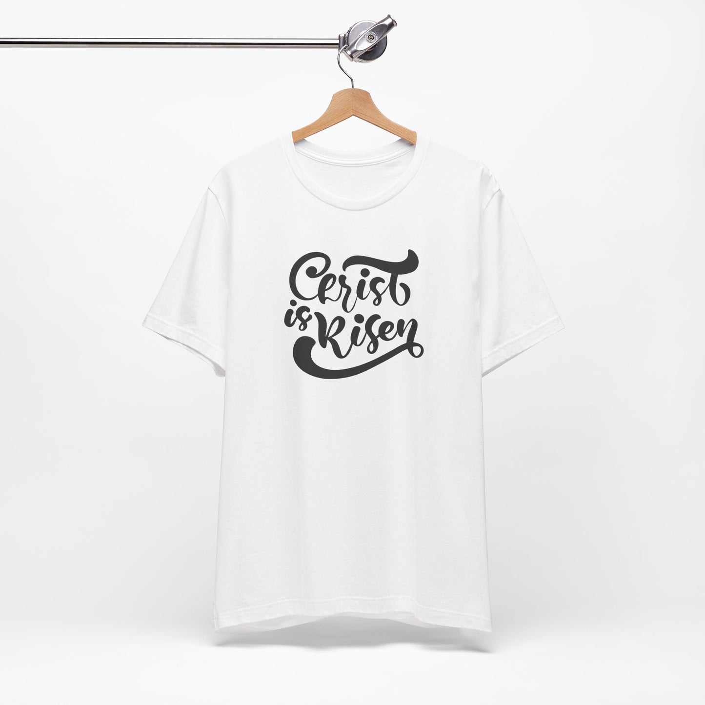 Christ is Risen Black Print Unisex Jersey Short Sleeve Tee