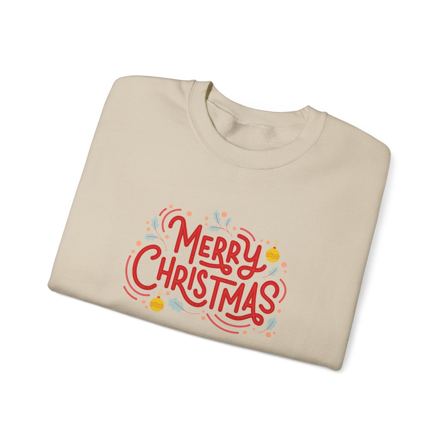 Unisex Heavy Blend Crewneck Sweatshirt Beautiful Merry Christmas Design 🎄✨