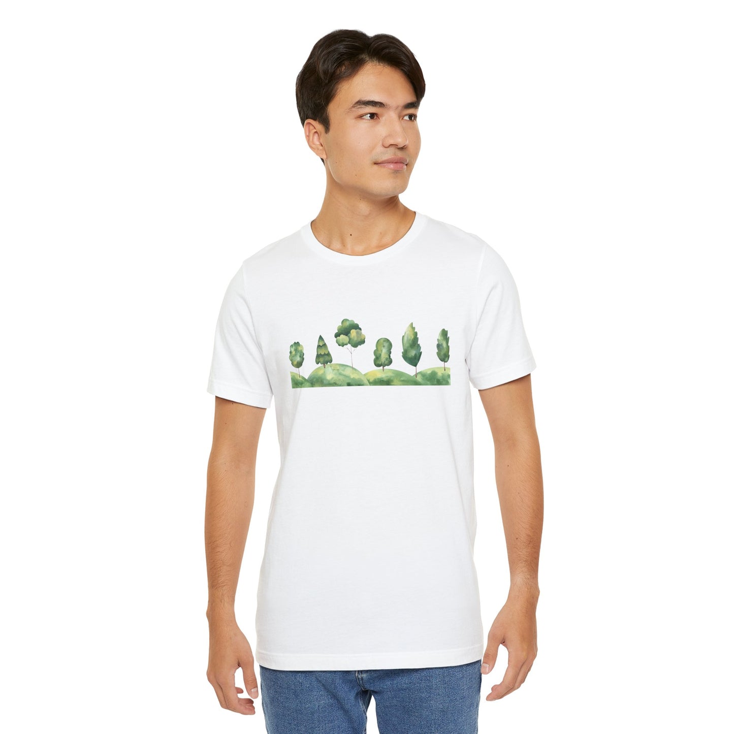 Tree-mendous Green Hills Nature Unisex Jersey Short Sleeve Tee