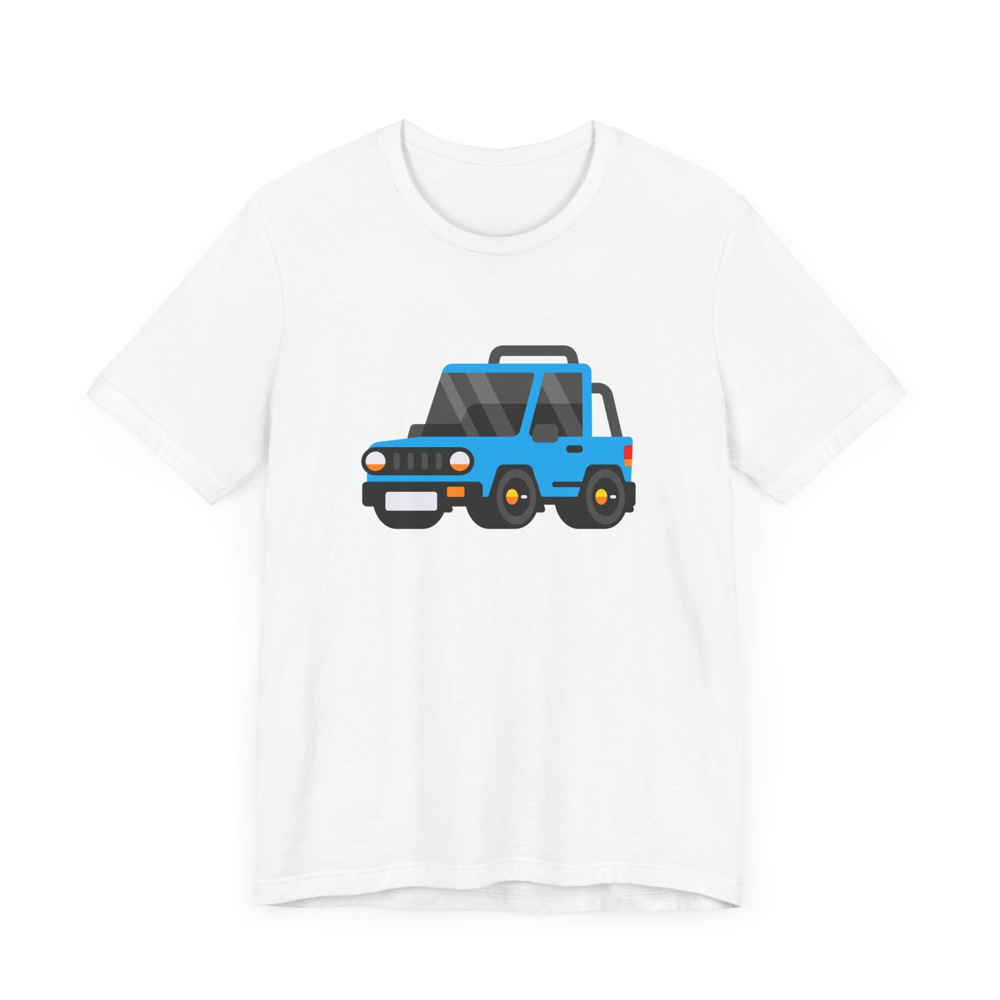 Unisex Jersey Short Sleeve Tee Adorable Car T-shirt Blue Jeep