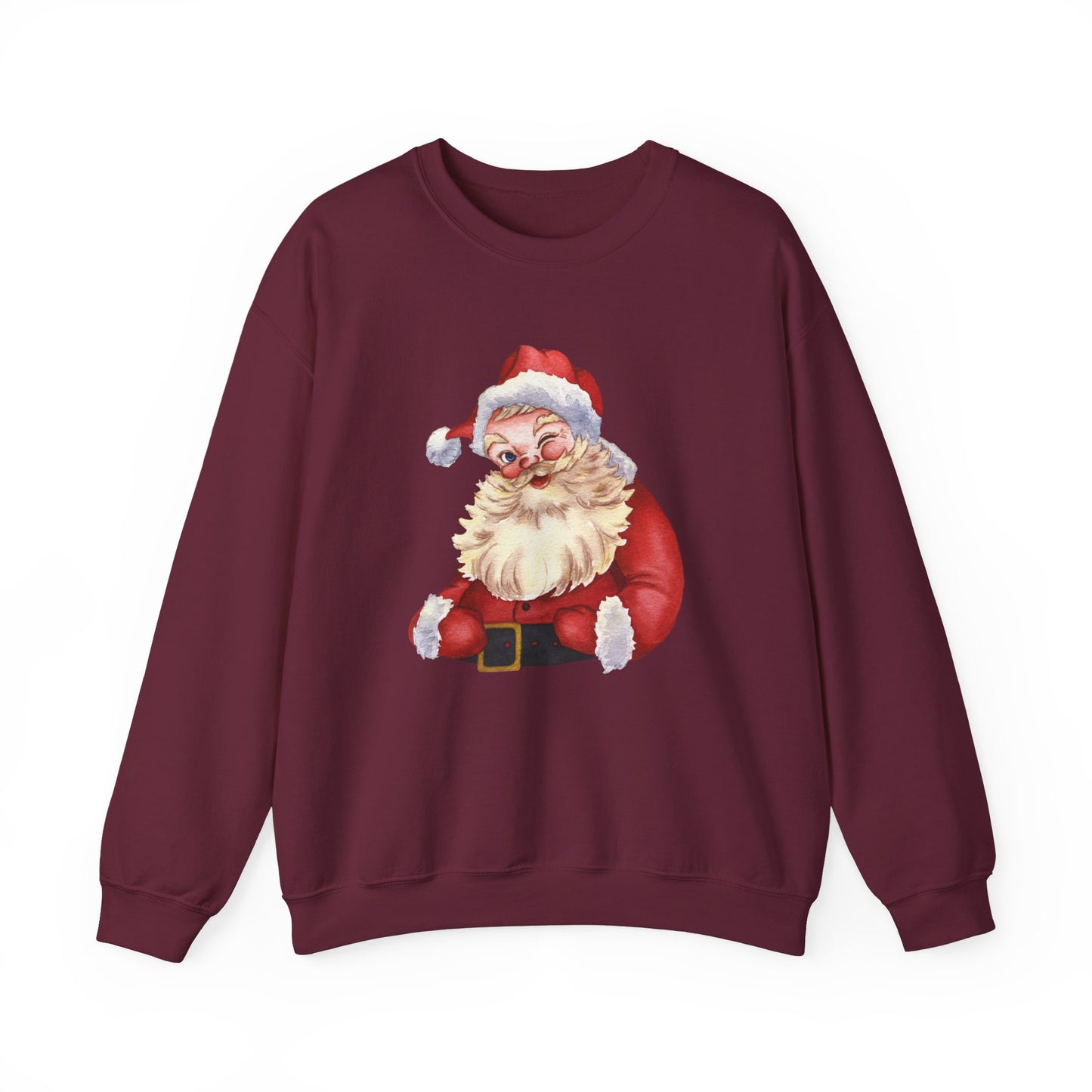 Unisex Heavy Blend Crewneck Sweatshirt Winking Santa 🎅✨❤️