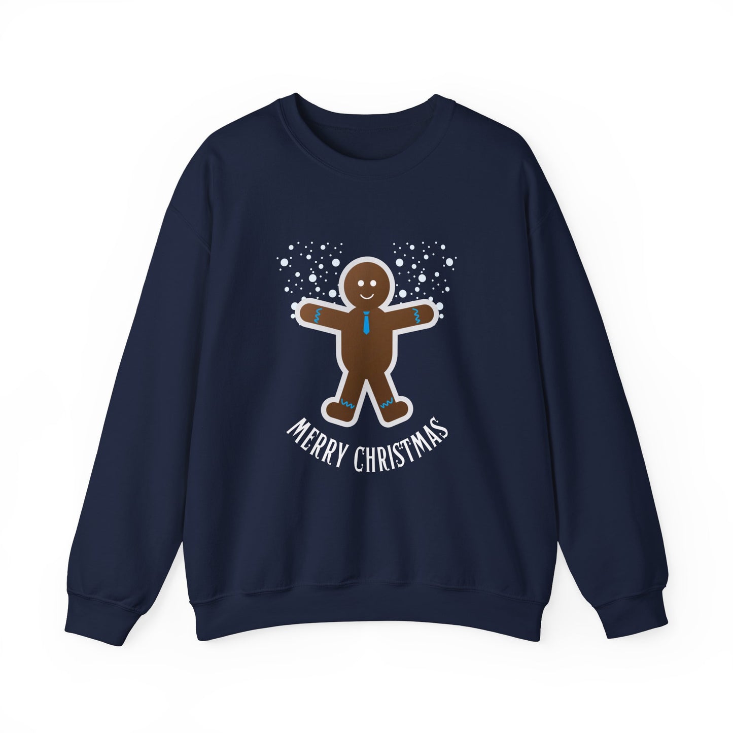 Unisex Heavy Blend Crewneck Sweatshirt Merry Christmas Happy Gingerbread Man 🎄🍪✨