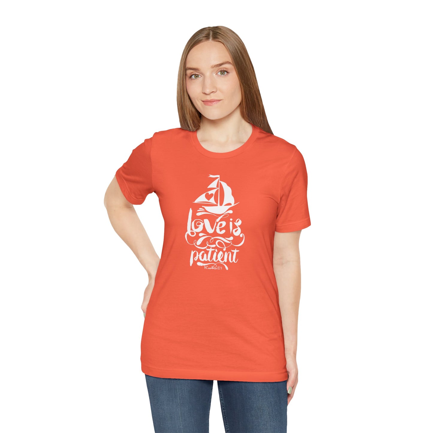 Love Is Patient Corinthians 13:4 Unisex Jersey Short Sleeve Tee