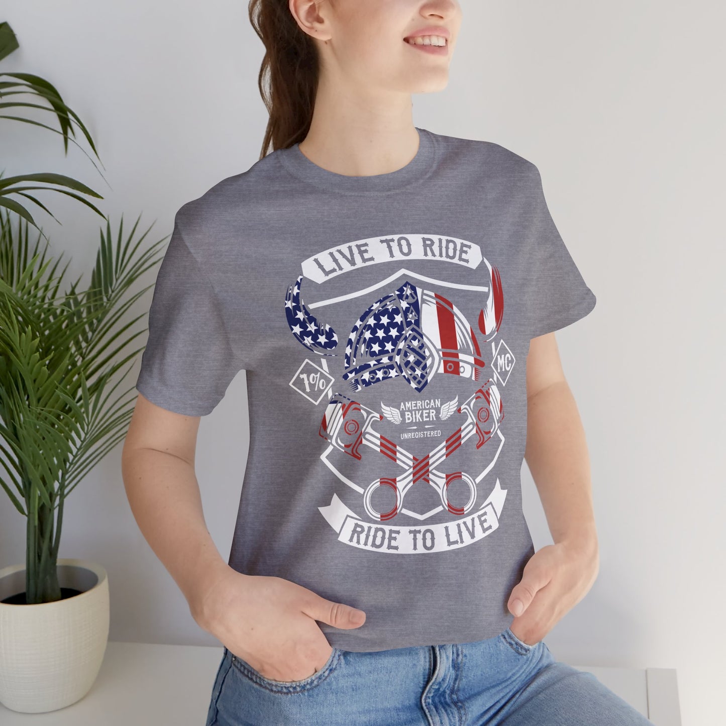 Live To Ride Ride To Live 1% MC Unisex Jersey Short Sleeve Tee