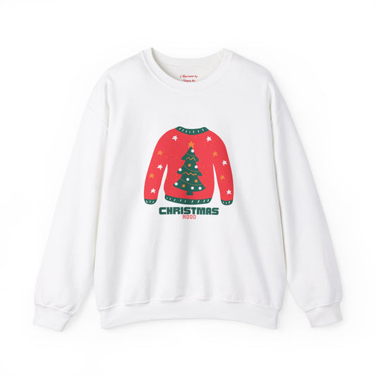 Unisex Heavy Blend Crewneck Sweatshirt Christmas Mood with Tree 🎄❤️