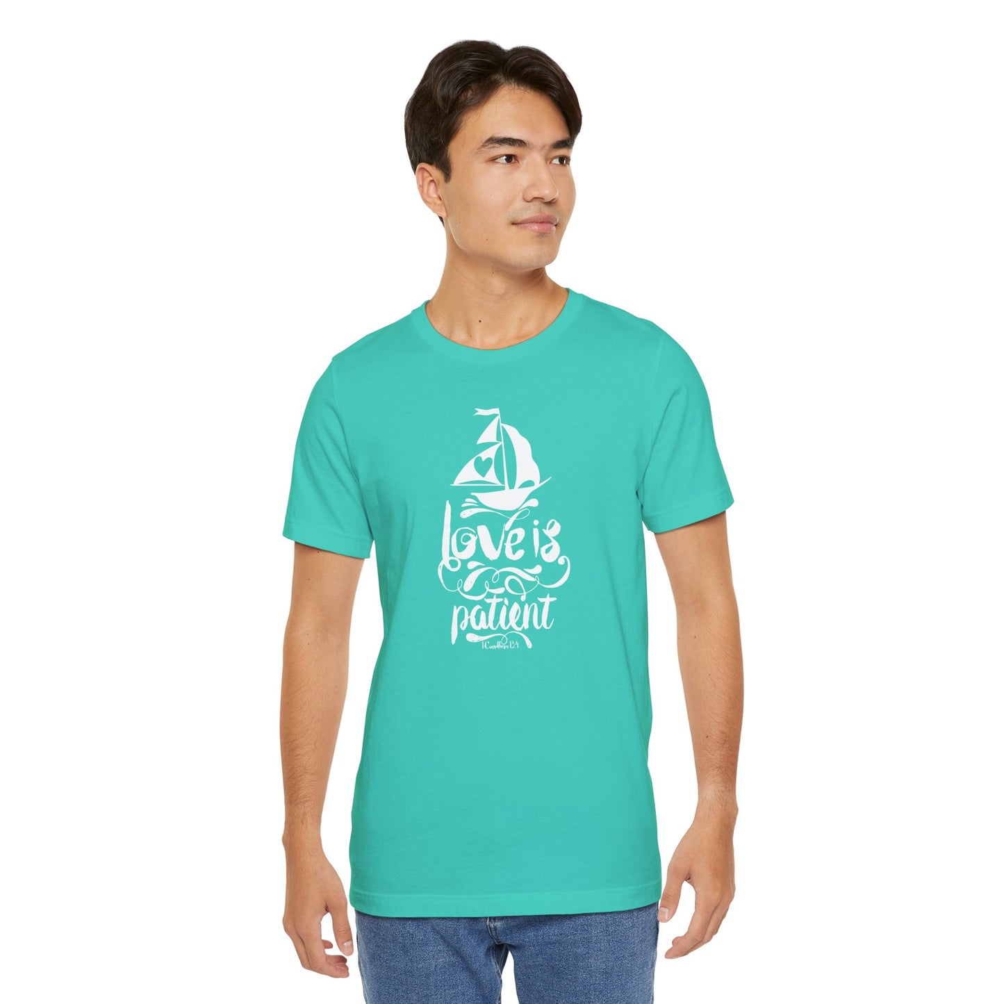 Love Is Patient Corinthians 13:4 Unisex Jersey Short Sleeve Tee