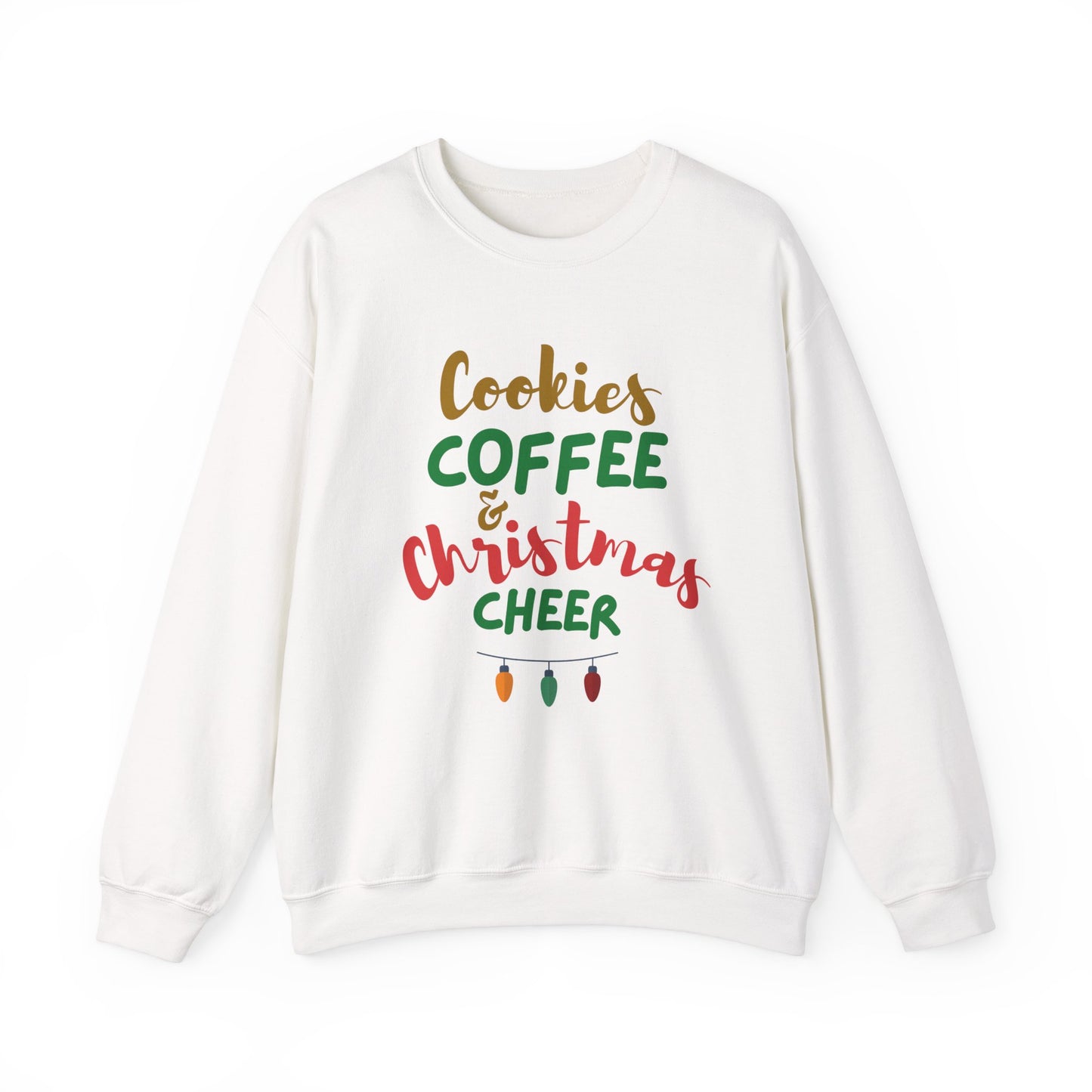 Cookies, Coffee & Christmas Cheer 🍪☕🎄 Unisex Heavy Blend Crewneck Sweatshirt