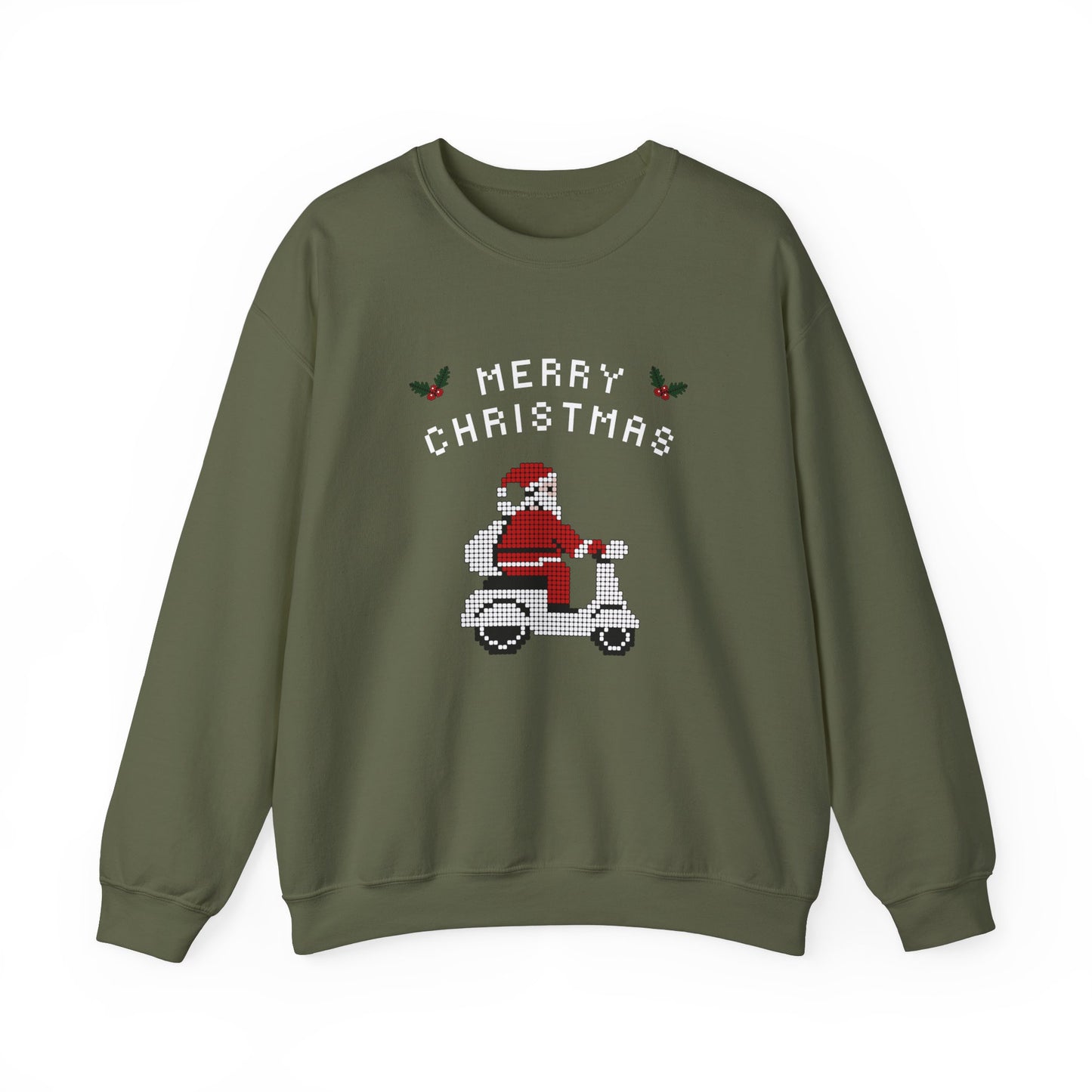 Unisex Heavy Blend Crewneck Sweatshirt Santa on a Vespa 🎅🛵✨