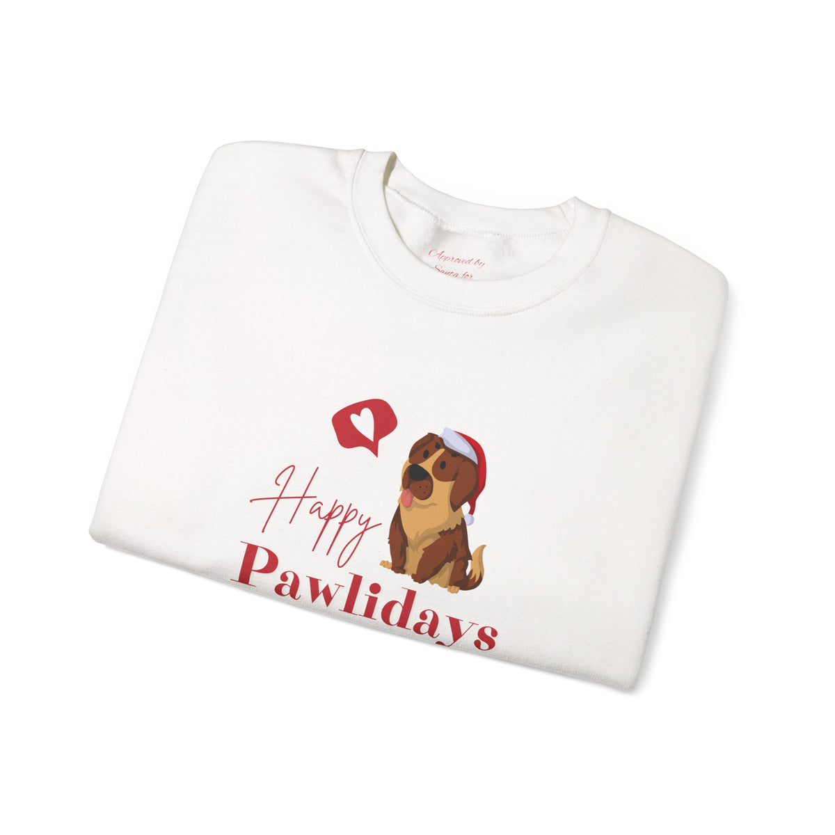 Happy Pawlidays with Santa Dog 🎅🐾❤️ Unisex Heavy Blend Crewneck Sweatshirt