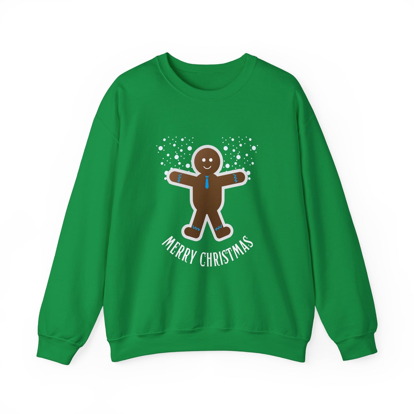 Unisex Heavy Blend Crewneck Sweatshirt Merry Christmas Happy Gingerbread Man 🎄🍪✨