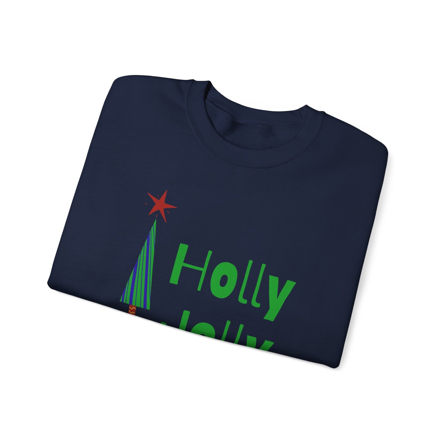 Unisex Heavy Blend Crewneck Sweatshirt Holly Jolly Christmas Tree 🎄✨