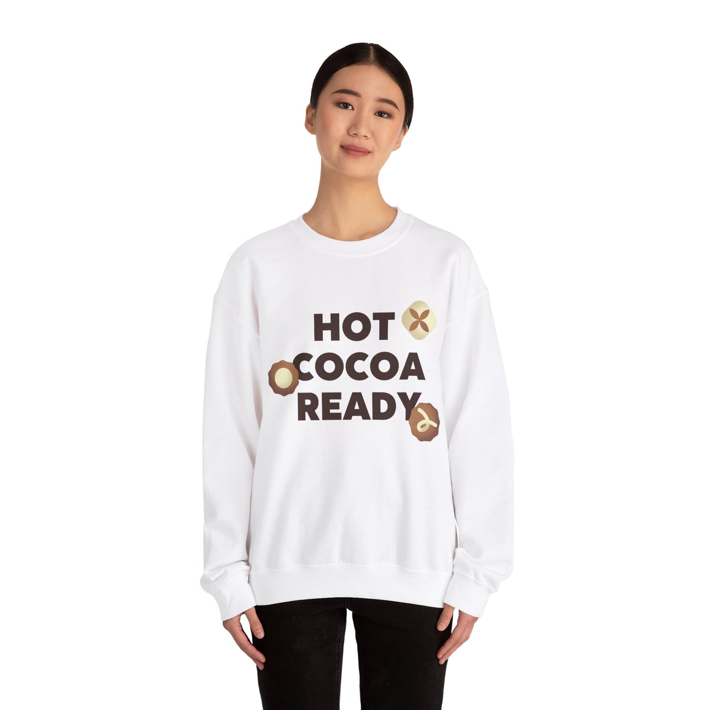 Unisex Heavy Blend Crewneck Sweatshirt Hot Cocoa Ready 🎄☕🍫