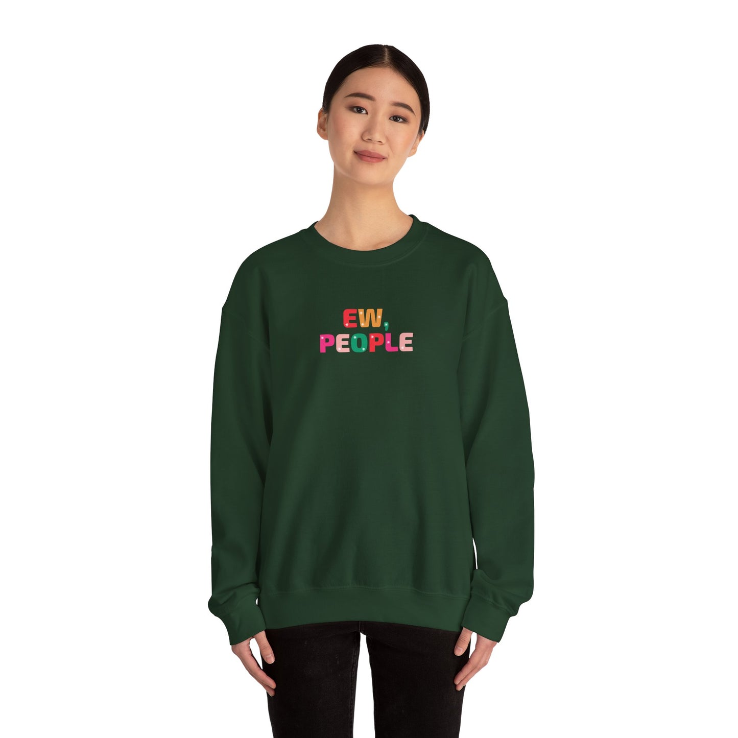 Unisex Heavy Blend Crewneck Sweatshirt Ew, People & Merry Christmas, I Guess 🎄✨