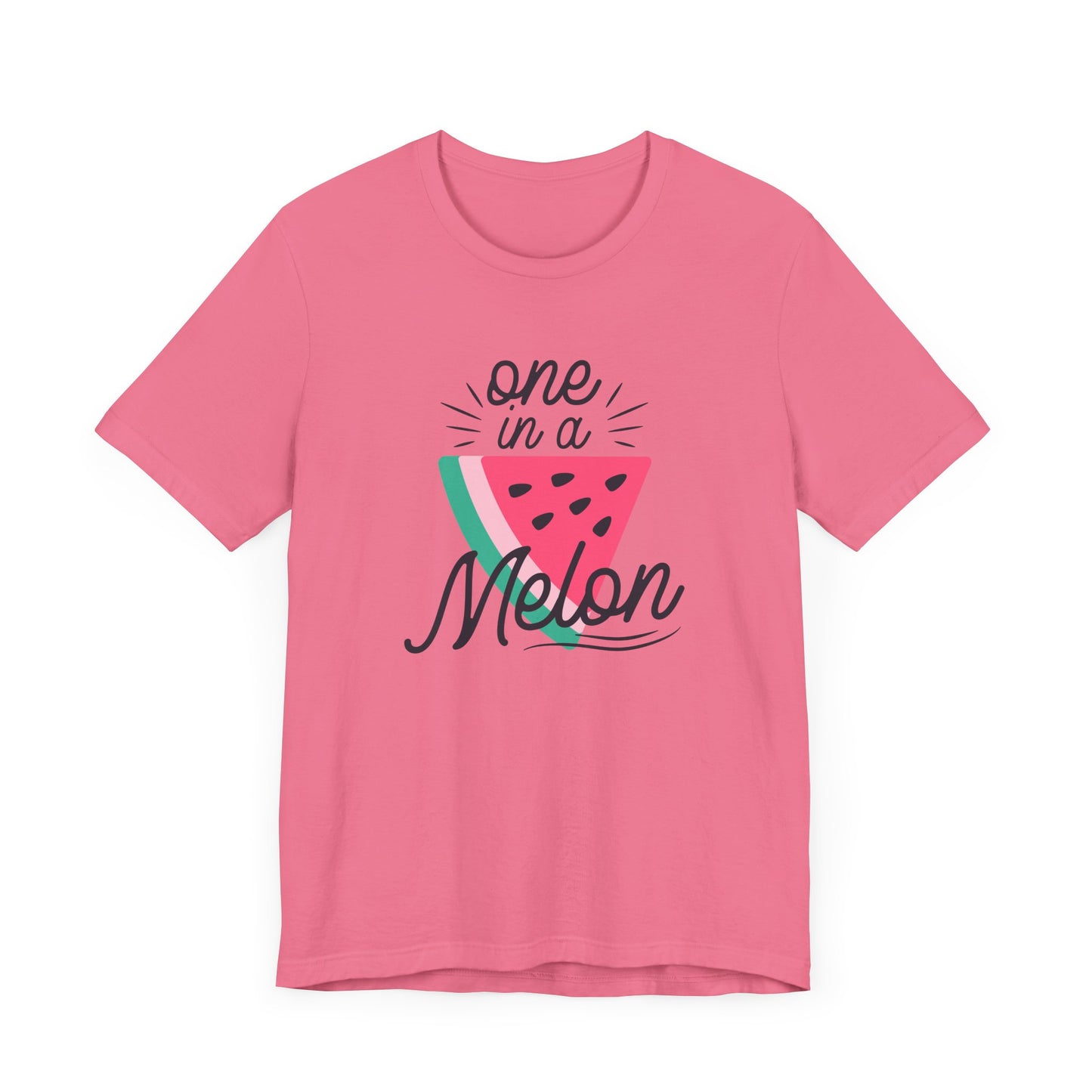 Unisex Jersey Short Sleeve Tee Soft Cotton "One In A Melon" Watermelon Print