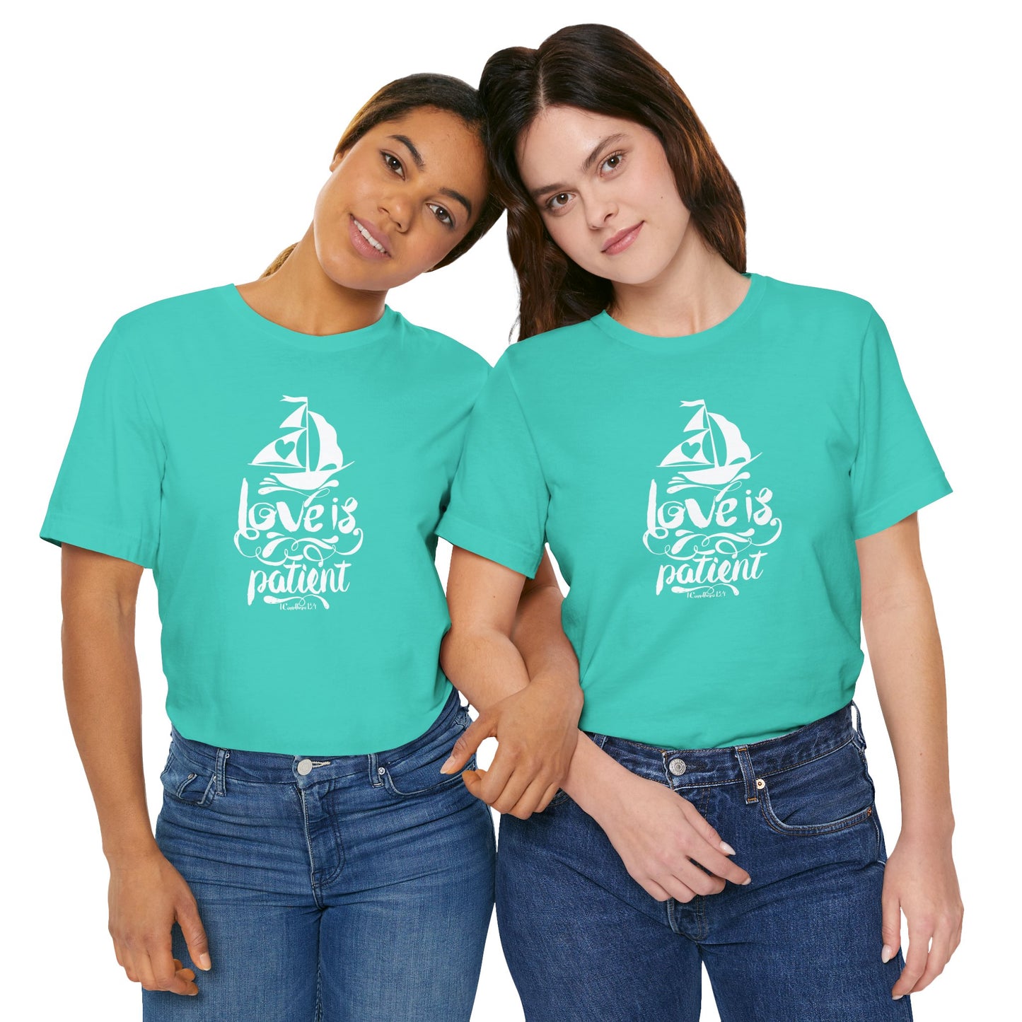 Love Is Patient Corinthians 13:4 Unisex Jersey Short Sleeve Tee