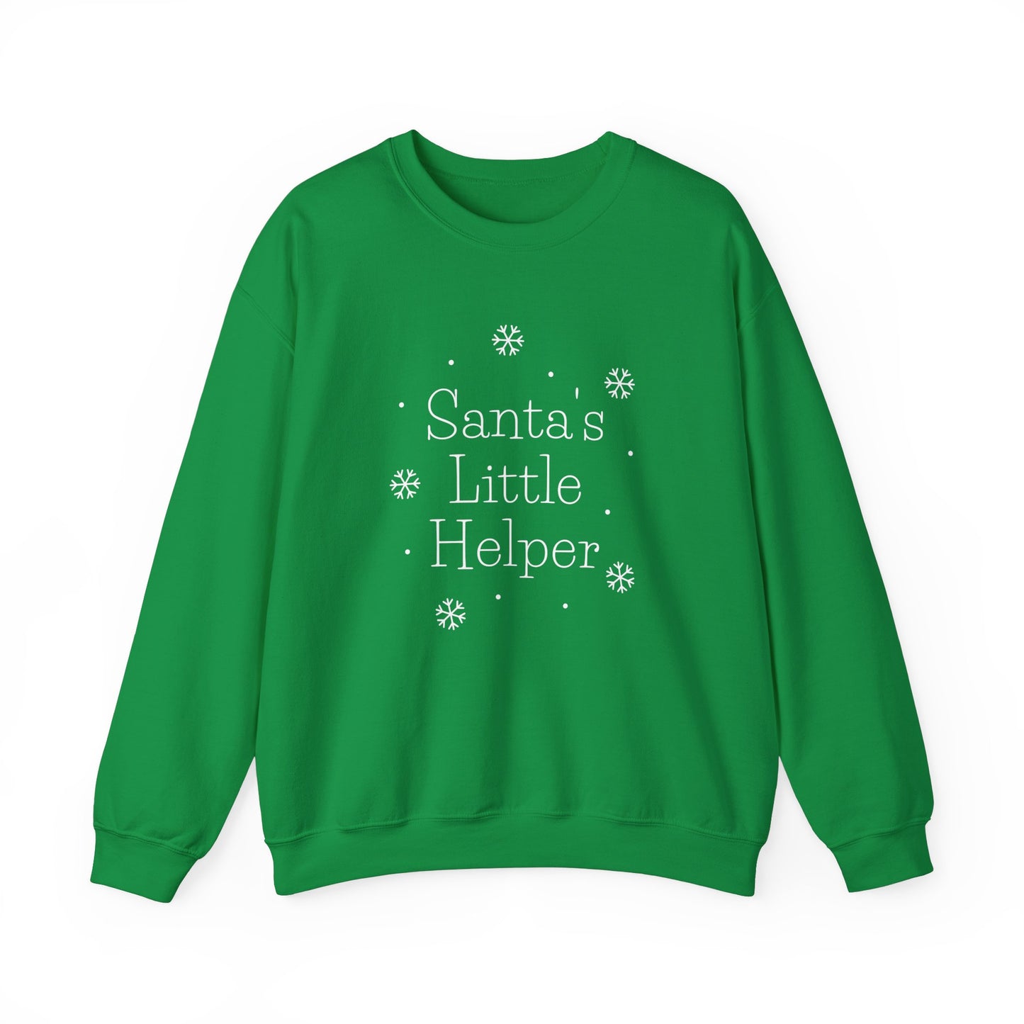 Unisex Heavy Blend Crewneck Sweatshirt Santa's Little Helper with Snowflakes 🎅❄️✨