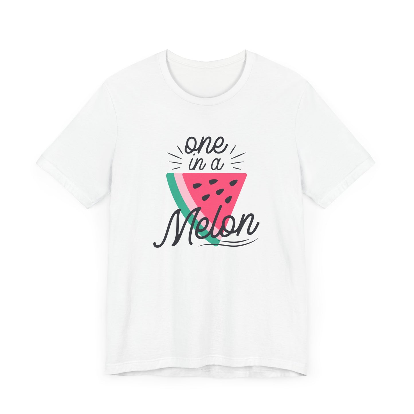 Unisex Jersey Short Sleeve Tee Soft Cotton "One In A Melon" Watermelon Print