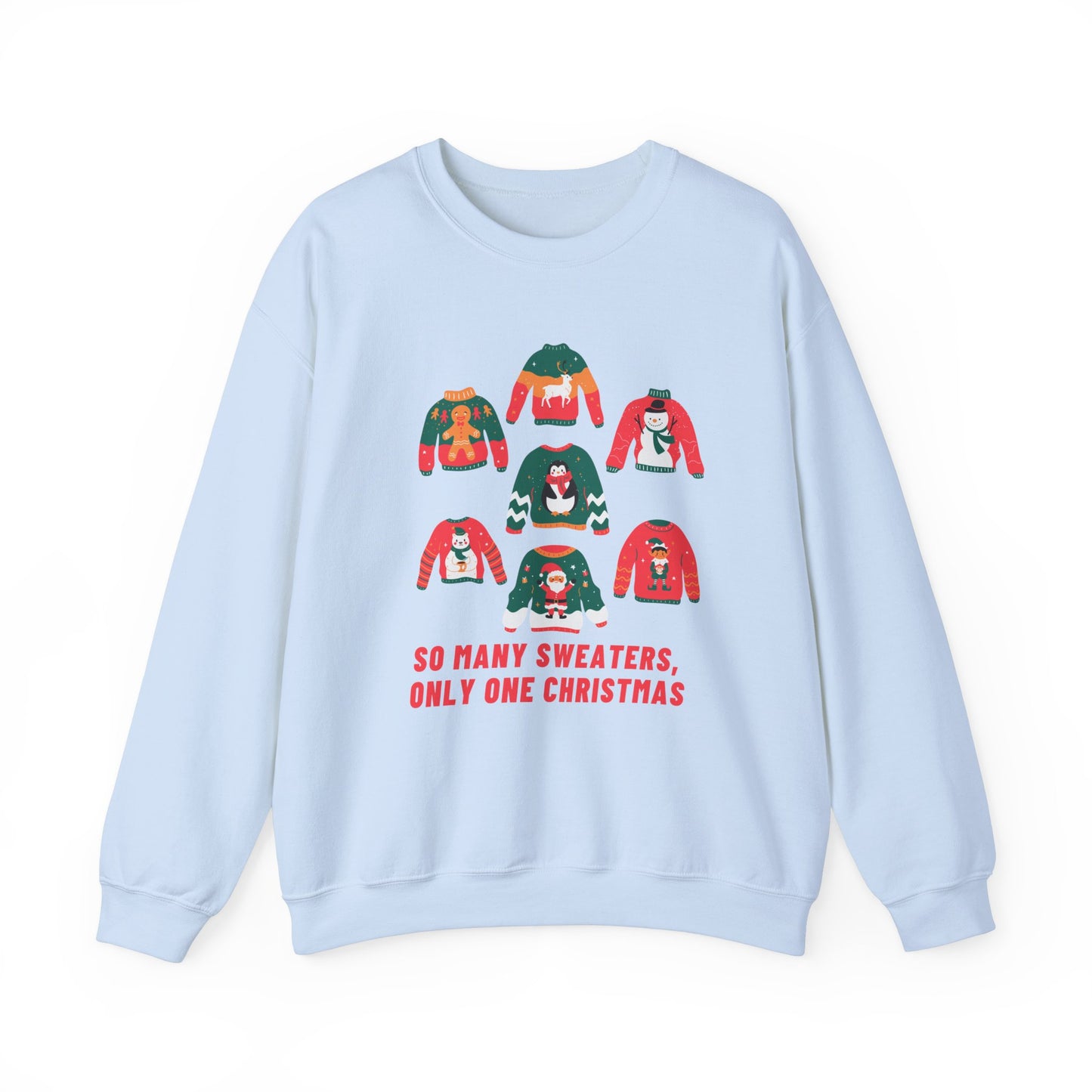 Unisex Heavy Blend Crewneck Sweatshirt So Many Sweaters, Only One Christmas 🎄🎉✨