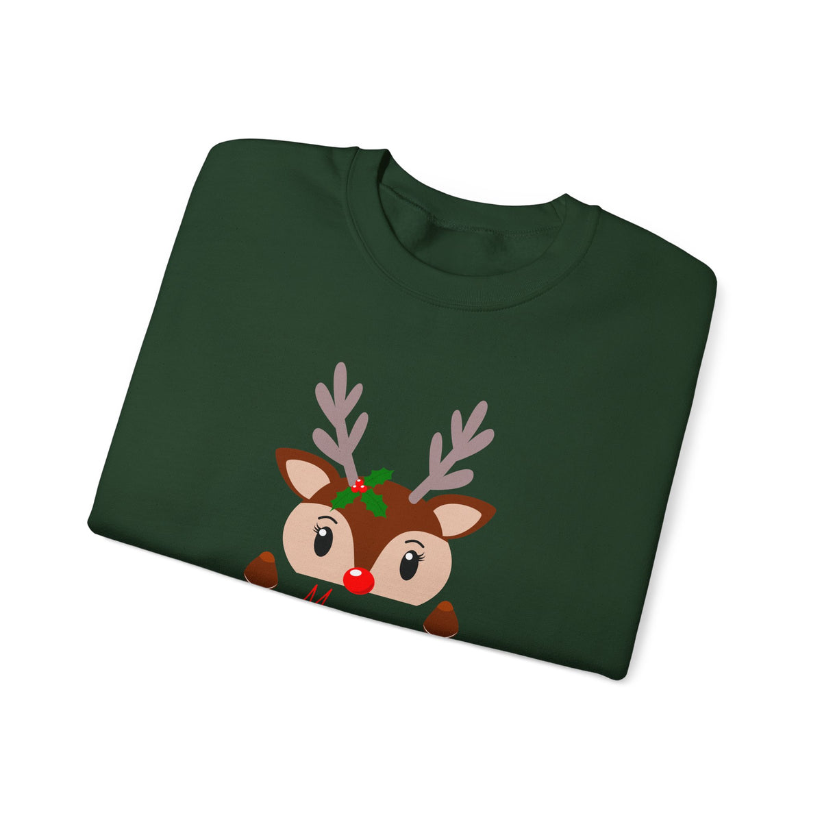 Unisex Heavy Blend Crewneck Sweatshirt Adorable Baby Deer Merry Christmas 🎄🦌✨
