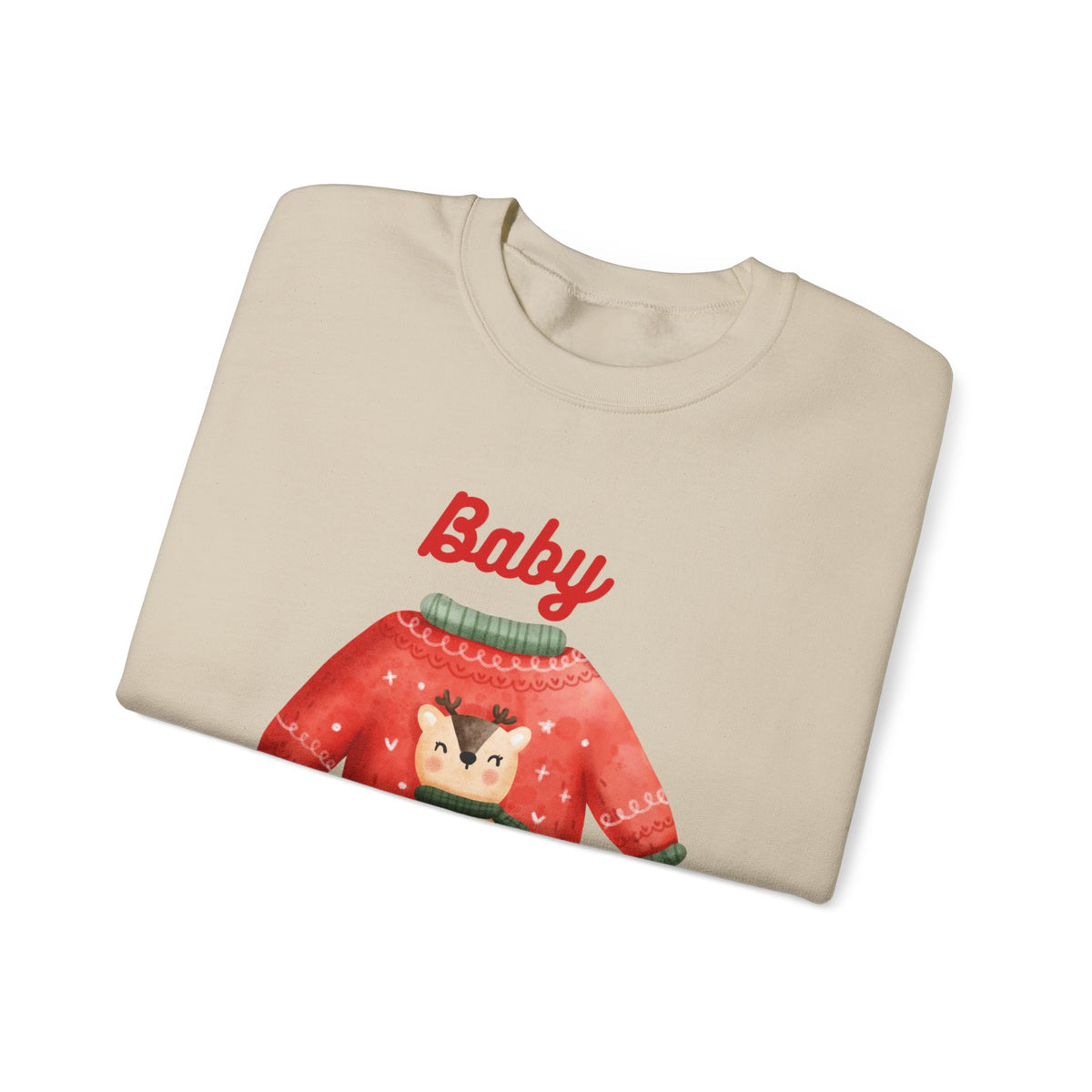 Unisex Heavy Blend Crewneck Sweatshirt Baby It's Cold Outside Reindeer 🎄❄️❤️