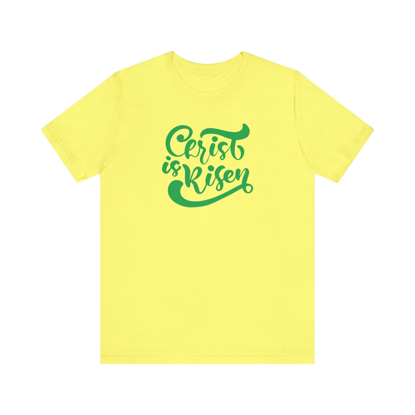 Christ is Risen Green Print Unisex Jersey Short Sleeve Tee