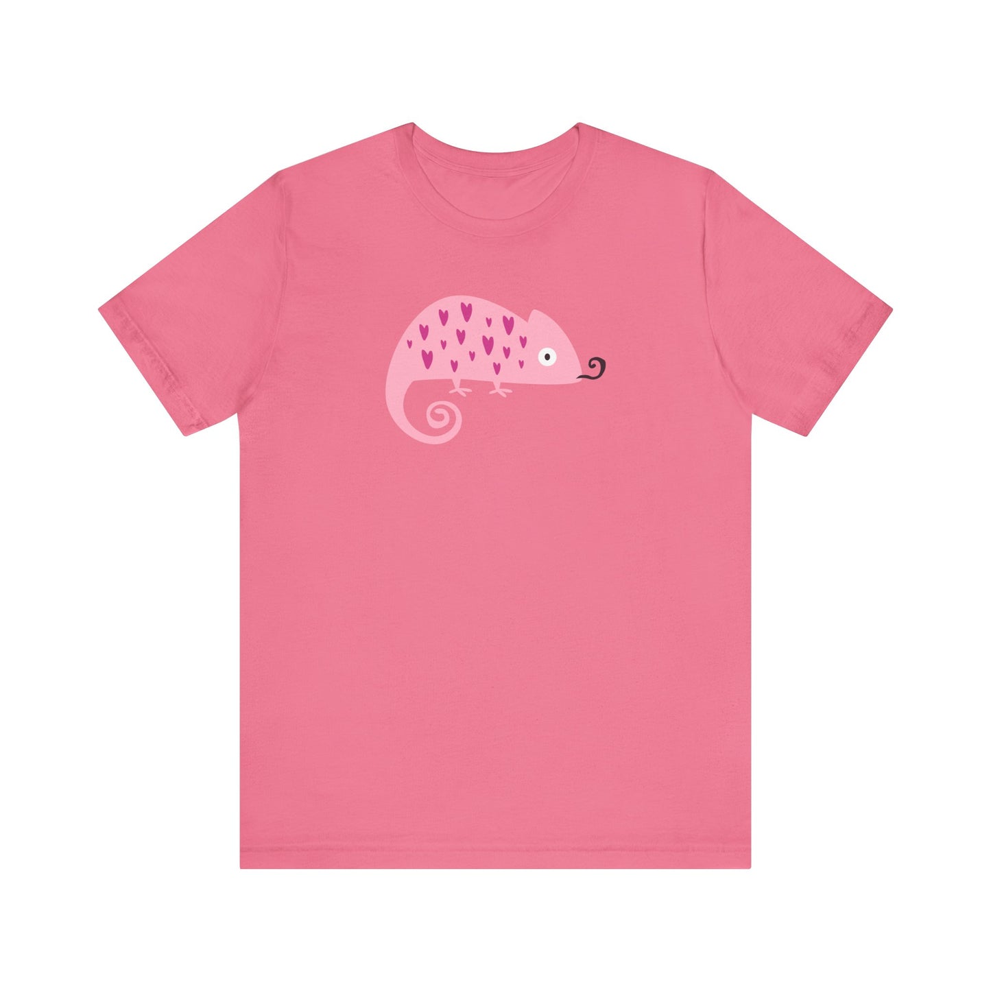 Unisex Jersey Short Sleeve Tee Pink Chameleon Love Heartfelt Charm