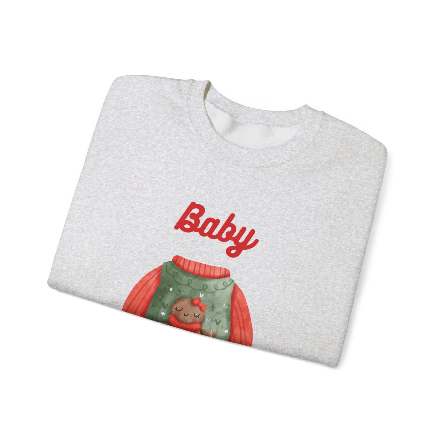 Unisex Heavy Blend Crewneck Sweatshirt Baby It's Cold Outside Gingerbread 🎄❄️❤️