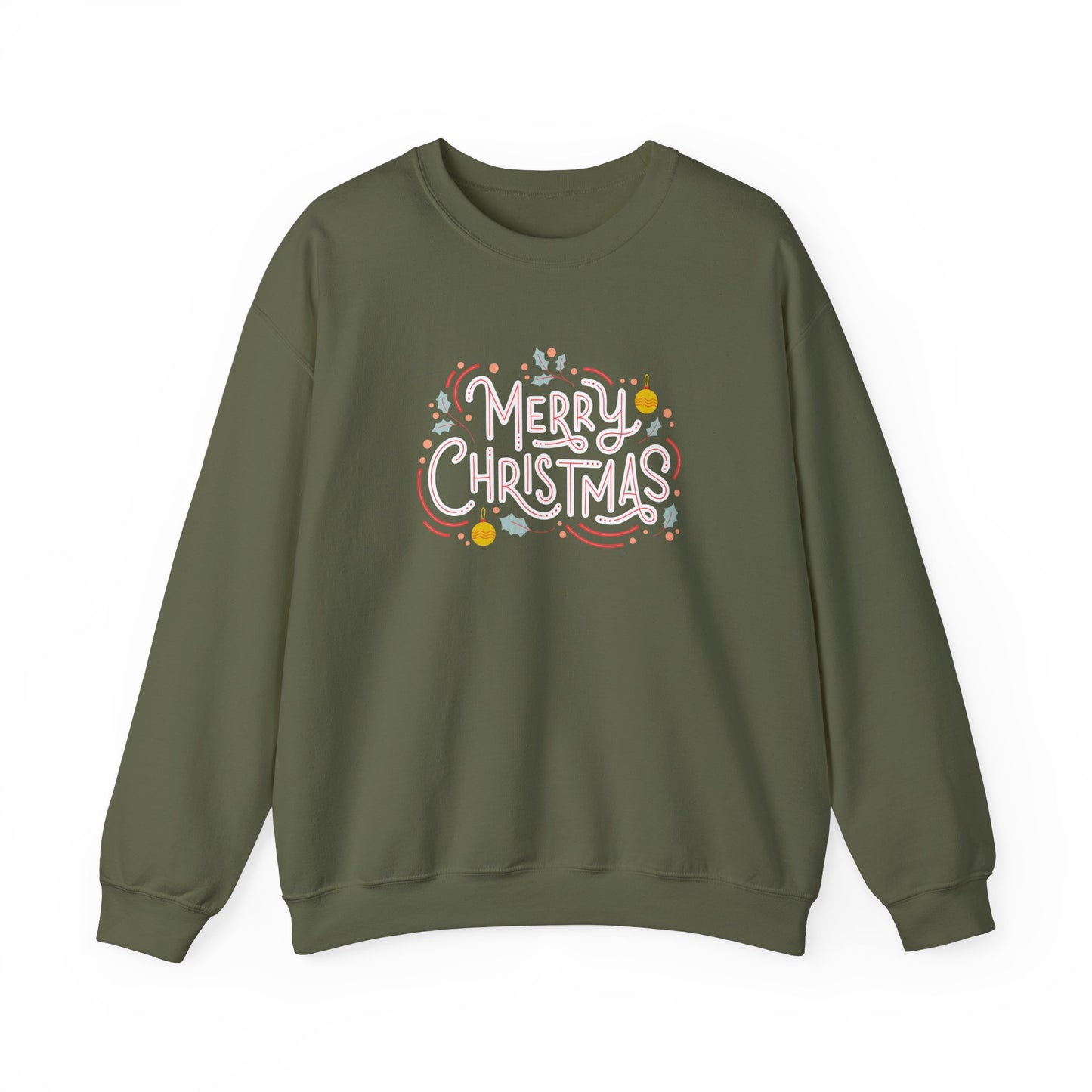 Unisex Heavy Blend Crewneck Sweatshirt Beautiful Merry Christmas Design 🎄✨